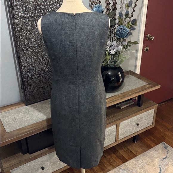 Kasper Separates Charcoal Gray Sheath Dress Size 12 - Picture 5 of 10